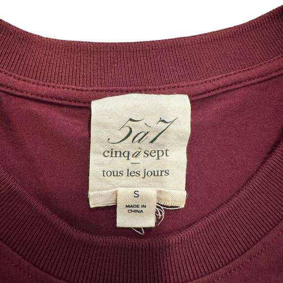 Cinq a Sept Anthro Women’s Merlot vica plaid top Size small - Picture 7 of 10